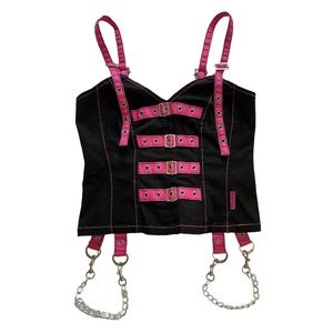 TRIPP NYC BLACK/PINK CORSET TOP
